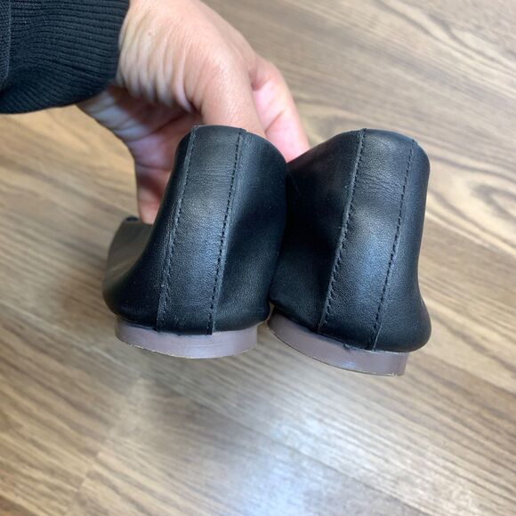 J.Crew Womens Size 8.5 Black Leather Slipper Loafers Slip On - Picture 4 of 11